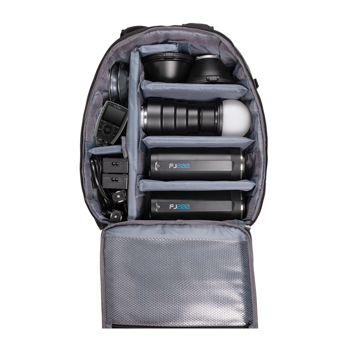 Westcott FJ200 Strobe 2-Light Backpack Kit with FJ-X3 S Wireless Trigger with Backdrop Boards Bundle