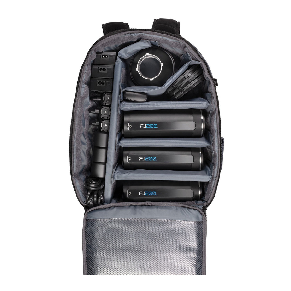 Westcott FJ200 Strobe 3-Light Backpack Kit with Wireless Trigger with Backdrop Boards Bundle