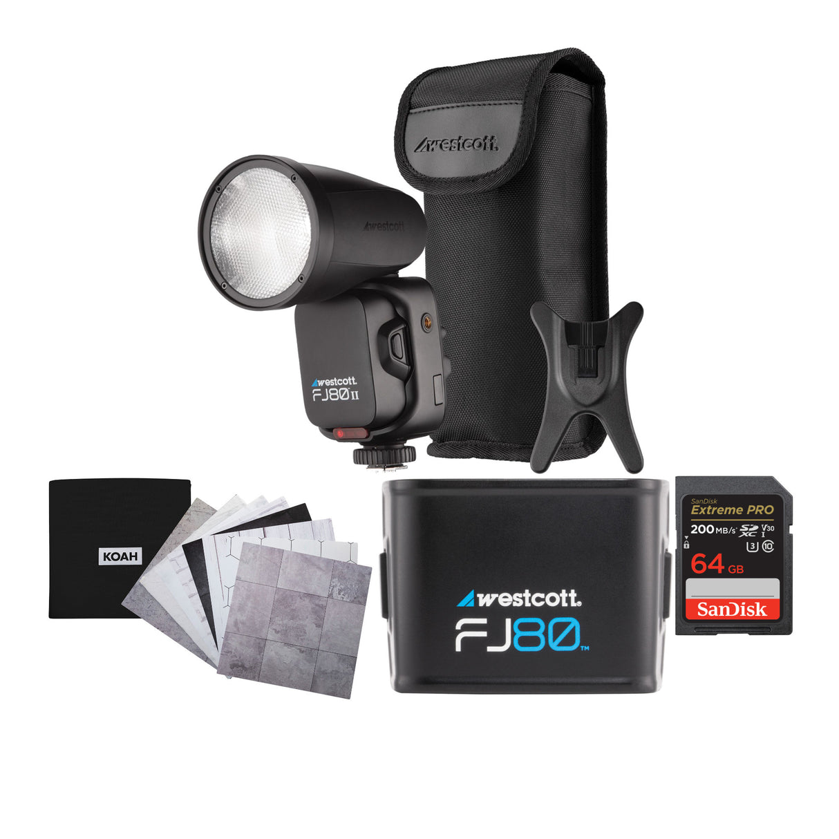 Westcott FJ80 II M Universal Touchscreen 80Ws Speedlight with Multi-Brand Mount with Battery Bundle
