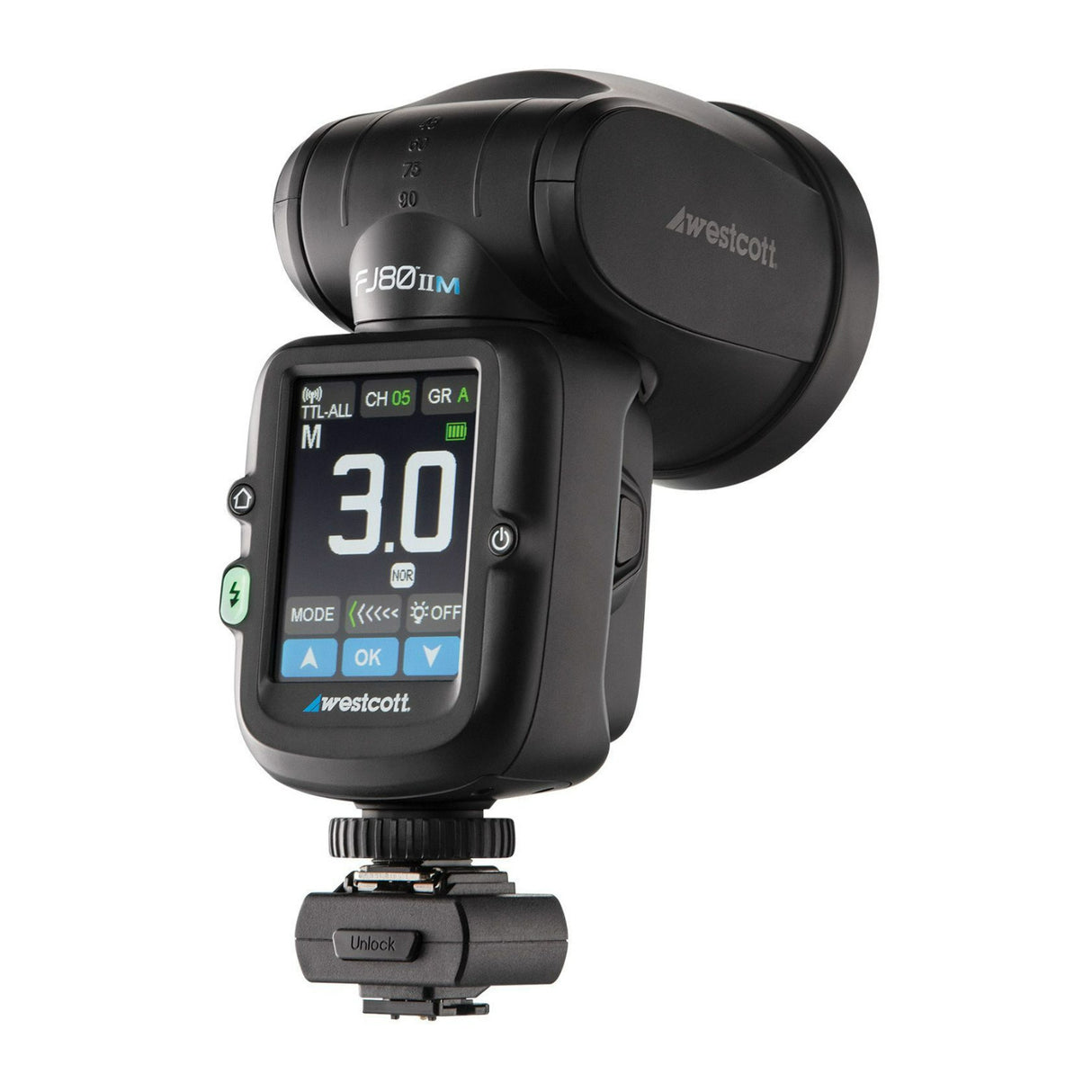 Westcott FJ80 II M Universal Touchscreen 80Ws Speedlight with Adapter with 7-Feet Umbrella Bundle