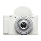 Sony ZV-1F Vlog Camera for Content Creators and Vloggers (White) with Holster Camera Case Bundle
