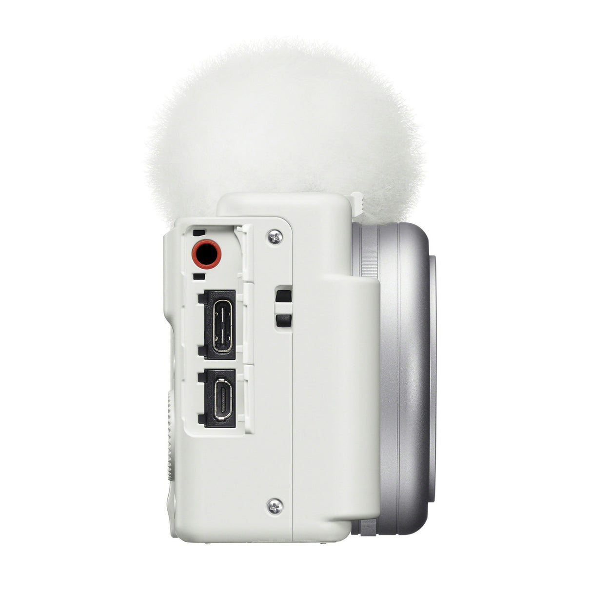 Sony ZV-1F Vlog Camera for Content Creators and Vloggers (White) with Holster Camera Case Bundle