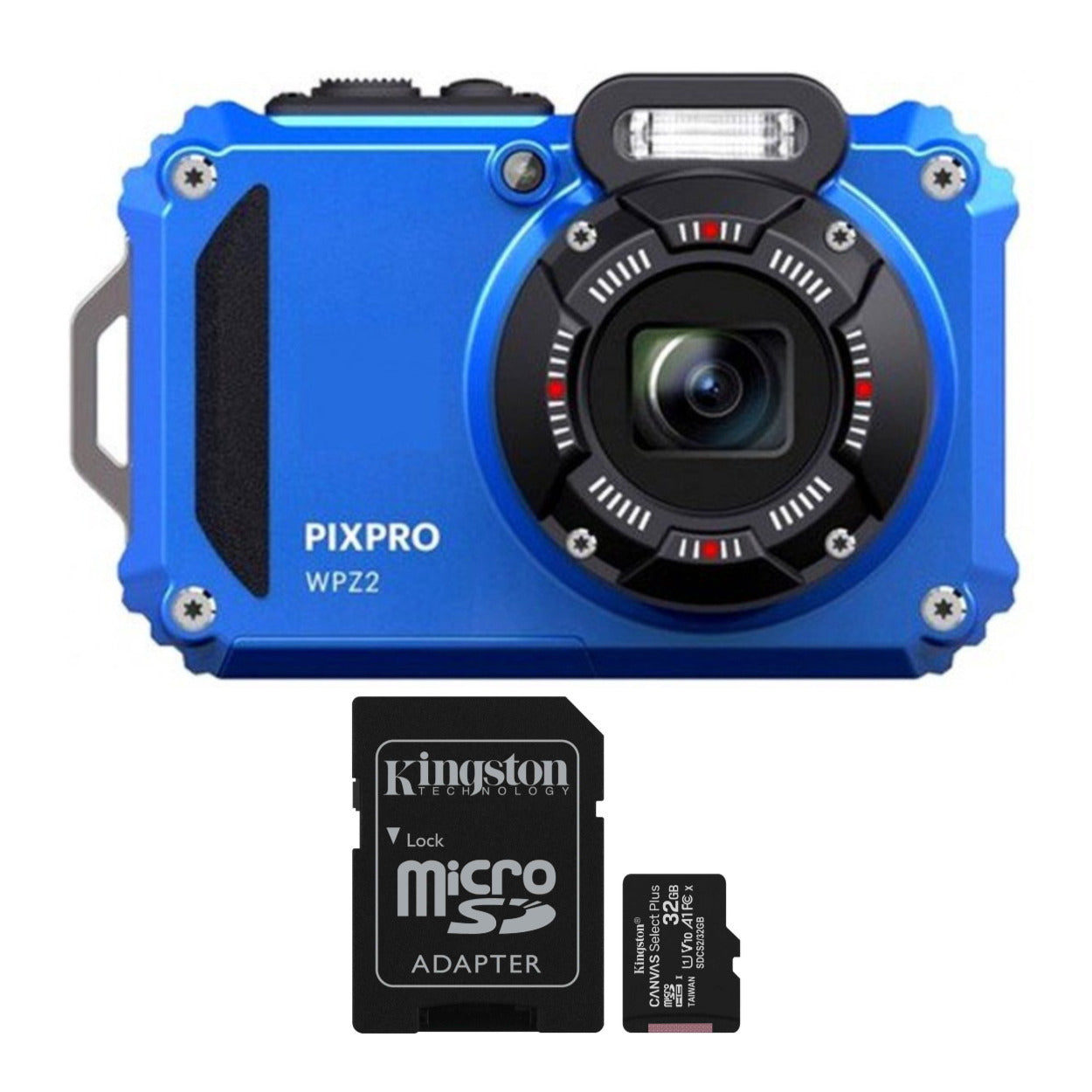 Kodak PIXPRO WPZ2 Rugged Waterproof 16MP Digital Camera (Blue) and