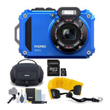Kodak PIXPRO WPZ2 Rugged Waterproof 16MP Digital Camera with 4x Optical Zoom (Blue) Bundle