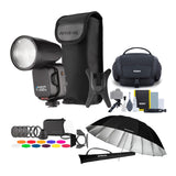 Westcott FJ80 II S Touchscreen 80Ws Speedlight with Sony Camera Mount with 7-Feet Umbrella Bundle