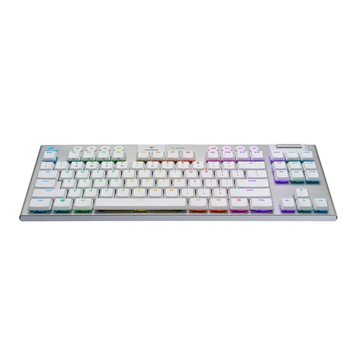 Logitech G915 TKL Tenkeyless Wireless RGB Mechanical Gaming Keyboard (White) (Open Box)