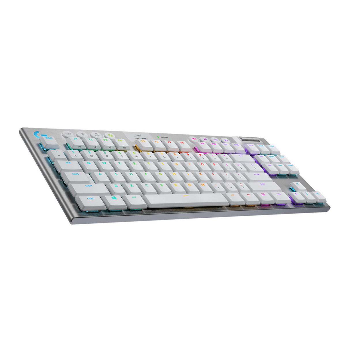 Logitech G915 TKL Tenkeyless Wireless RGB Mechanical Gaming Keyboard (White)