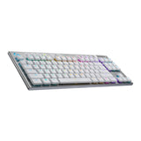Logitech G915 TKL Tenkeyless Wireless RGB Mechanical Gaming Keyboard (White)