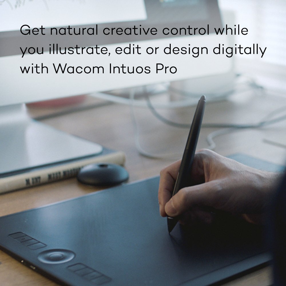 Wacom PTH860 Intuos Pro Creative Pen Tablet (Black, Large)