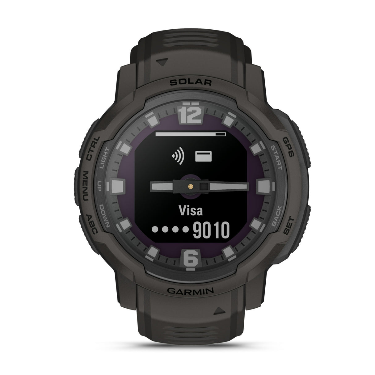 Garmin Instinct® Crossover Solar Standard Edition Hybrid Smartwatch (Graphite)