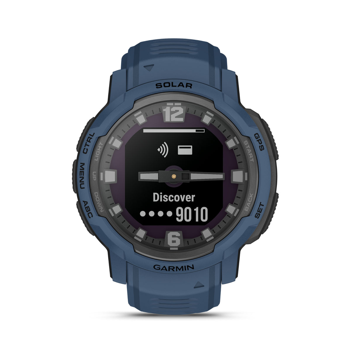 Garmin Instinct Crossover Solar Standard Edition Hybrid Smartwatch (Tidal Blue)