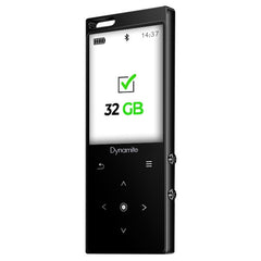 Samvix Dynamite 32GB Kosher MP3 Player with Bluetooth, Touch Buttons, and Voice Recorder (Black)