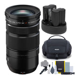 Fujifilm Fujinon XF 18-120mm f/4 LM PZ WR Lens with Battery and Dual Charger, and Camera Gadget Bag