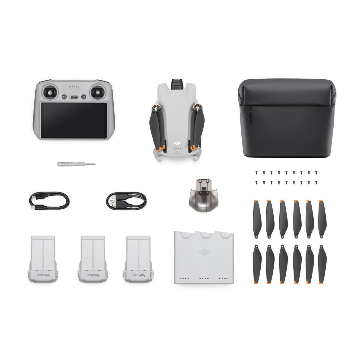 DJI Mini 3 Camera Drone with DJI RC Remote Controller (Fly More Combo) (Open Box)