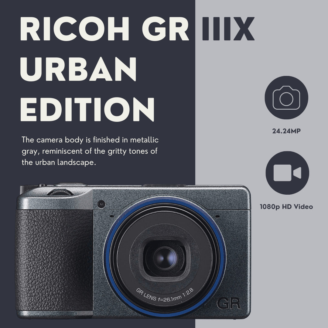 RICOH GR IIIx Urban Edition Digital Camera with Case, 64GB Memory