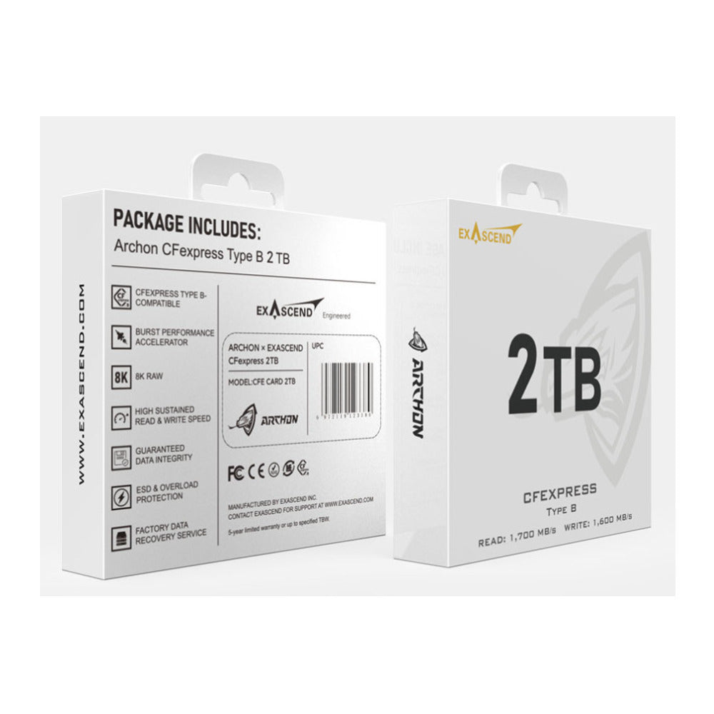 Exascend 2TB Archon CFexpress Type B Memory Card for RED V-RAPTOR