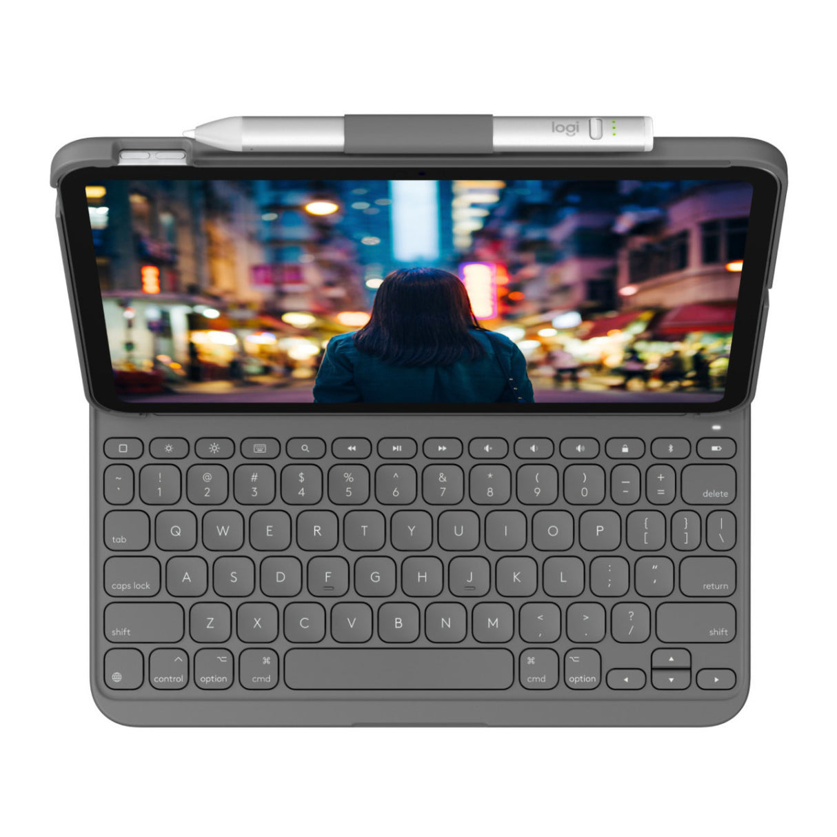 Logitech Slim Folio Keyboard Case for 10th Generation iPad (Oxford Gray)