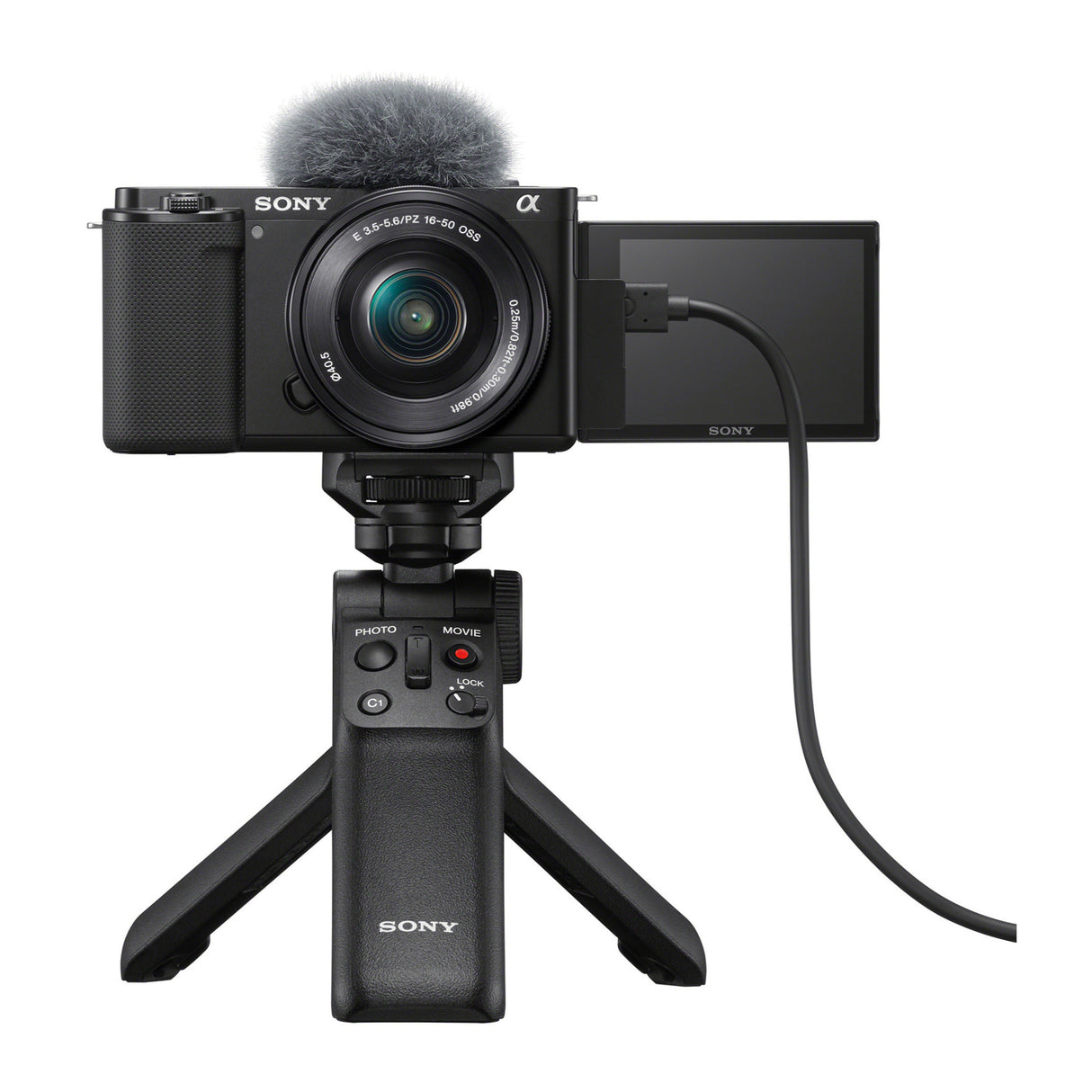 Sony Alpha ZV-E10 APS-C Mirrorless with 16-50mm Lens (Black) Bundle with Content Creator Kit