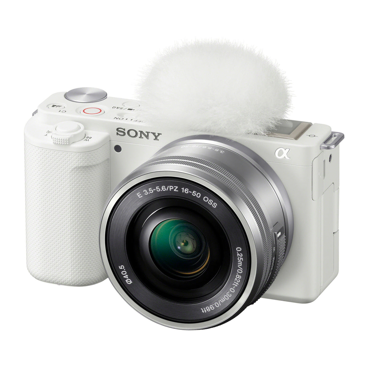 Sony Alpha ZV-E10 APS-C Mirrorless Vlog Camera (White) with 16-50mm Lens With Content Creator Kit