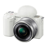 Sony Alpha ZV-E10 APS-C Mirrorless Vlog Camera (White) with 16-50mm Lens With Content Creator Kit