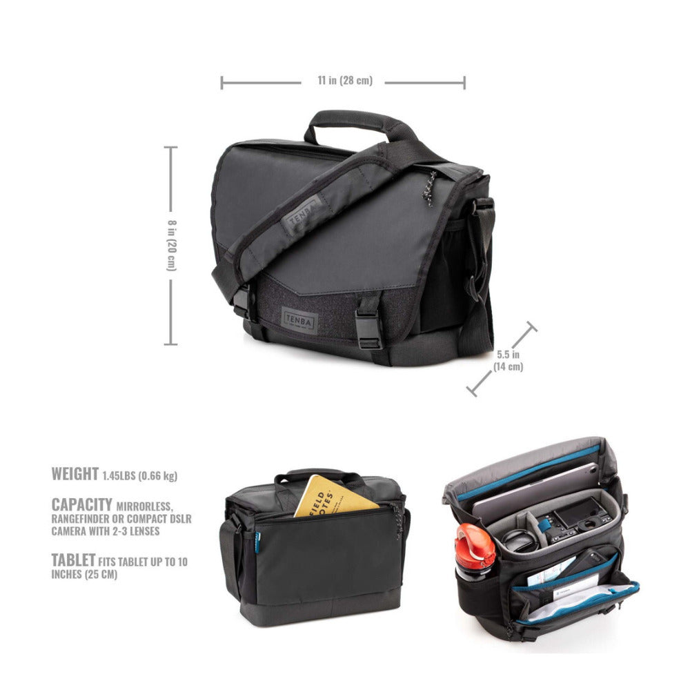 Tenba DNA 9 Slim Messenger Bag (Black)