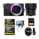 Sigma fp Mirrorless Digital Camera with 45mm Lens, 64 GB Extreme PRO SD Card, Spare Battery and Software Bundle