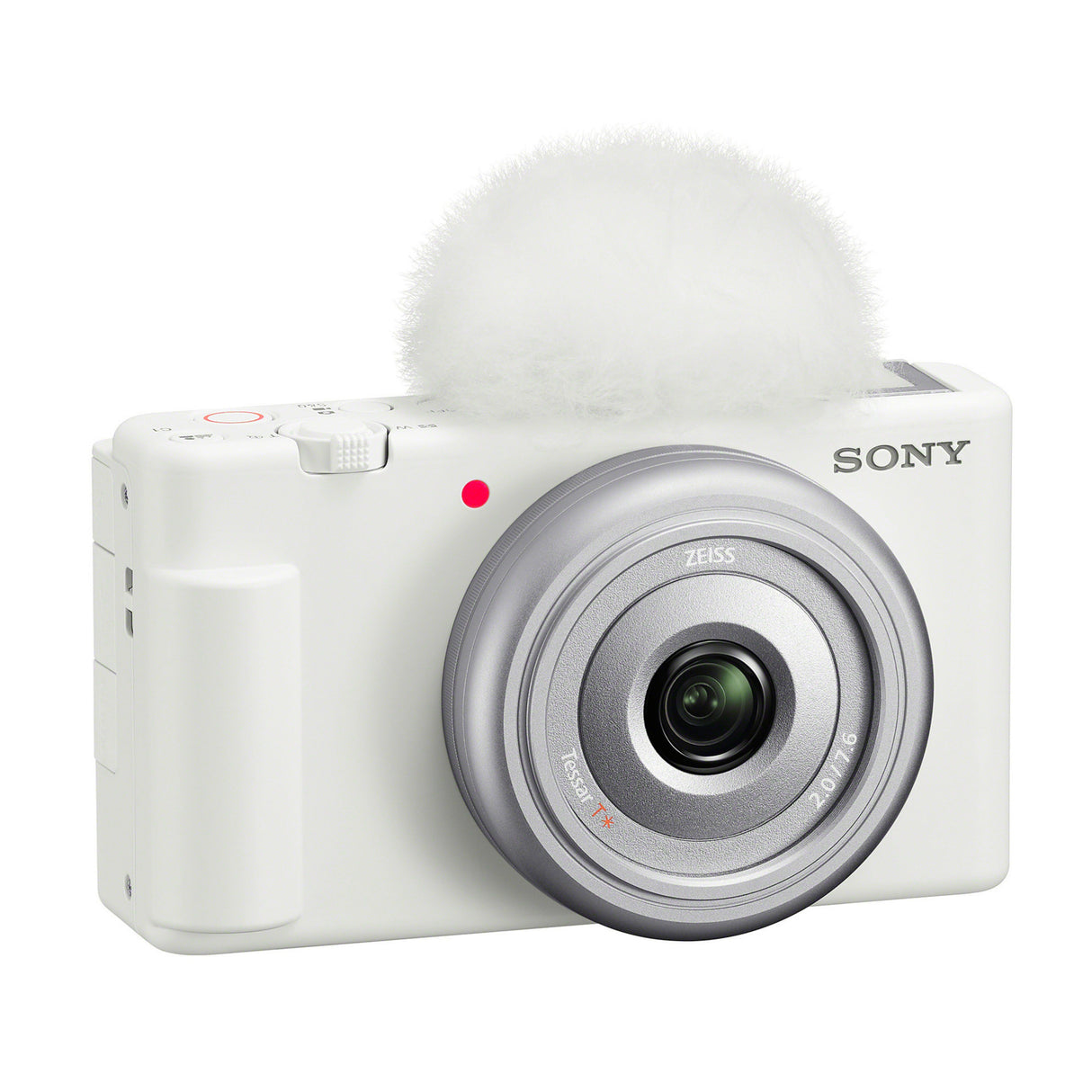 Sony ZV-1F Vlog Camera (White) With Vlogger Kit, Shotgun Microphone, Camera Case and Accessory