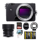 Sigma fp Mirrorless Camera with 45mm Lens & Sigma MC-21 Converter/Adapter Bundle