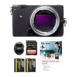 Sigma fp Mirrorless Digital Camera Body with 64GB Extreme PRO SD Card, Spare Battery/Charger Set and Software Bundle
