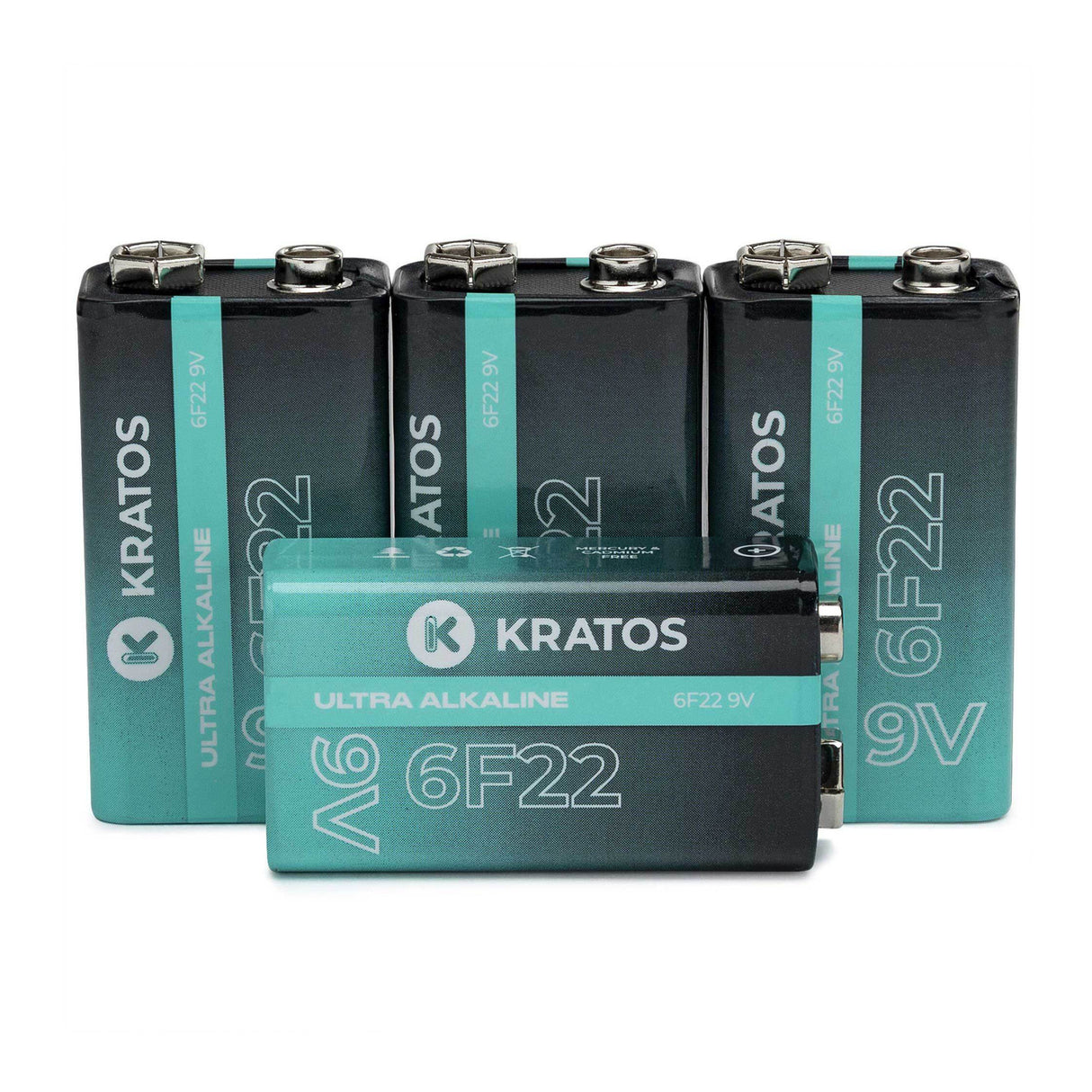 Kratos Power High-Performance Ultra Alkaline 9V Batteries (4-Pack)