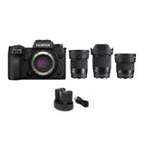 Fujifilm X-H2 40 Megapixel Mirrorless Camera Body with 56mm F1.4, 30mm F1, 16mm F1.4 Lens Bundle