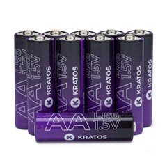 Kratos Power High-Performance Ultra Alkaline AA Batteries (10-Pack)