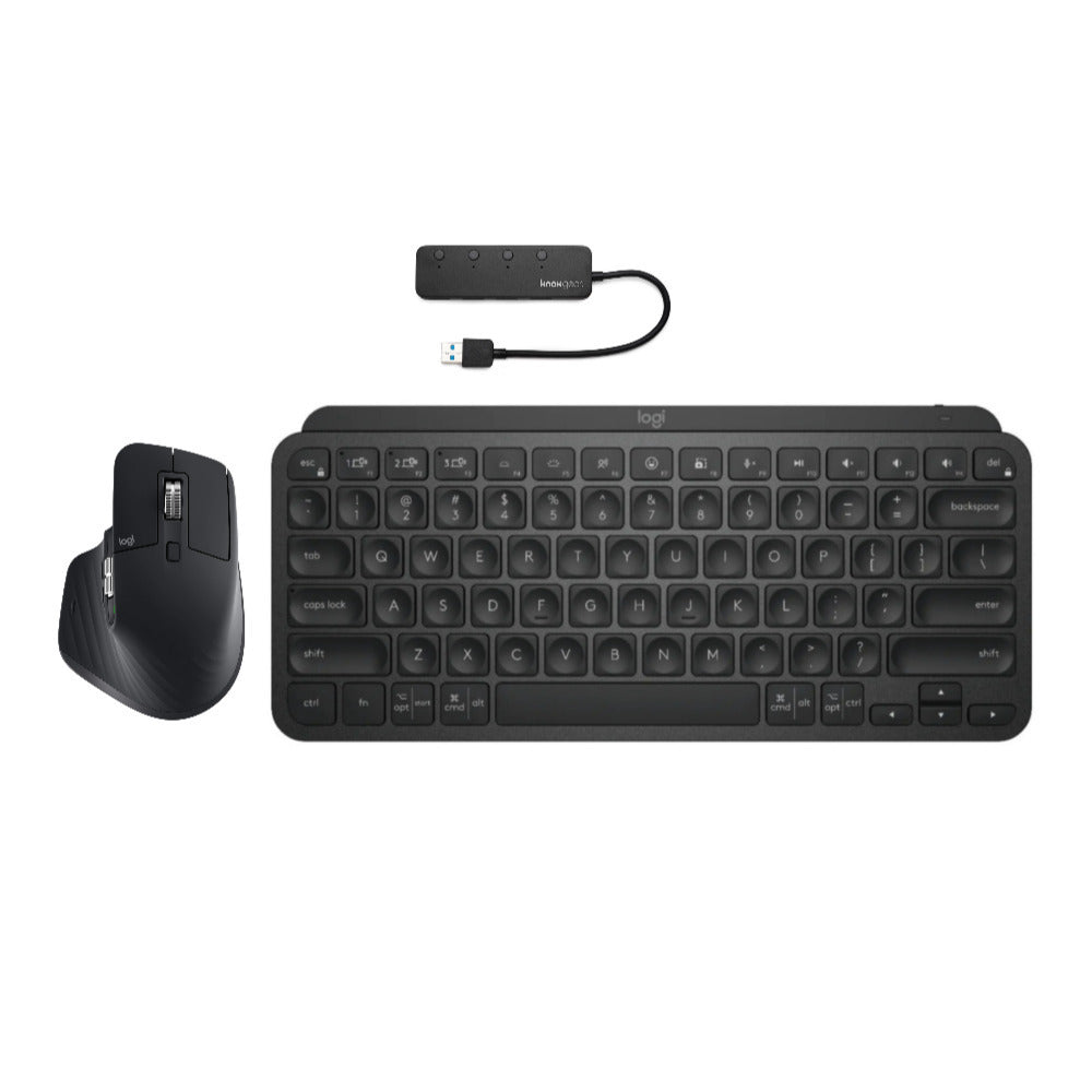 Logitech MX Keys Mini for Mac Wireless Keyboard (Black) with Mouse Logitech MX Master 3S Bundle