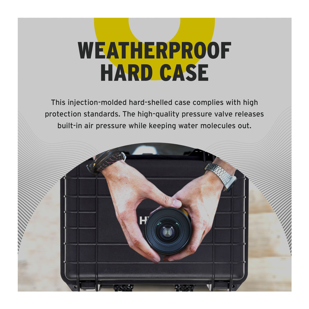 Koah Weatherproof Hard Case with Customizable Foam (18 x 14 x 7 Inch)