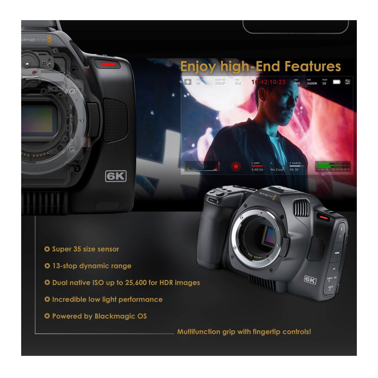 Blackmagic Pocket Cinema Camera 6K G2 (Canon EF) with Sigma 18-35mm Accessory Bundle