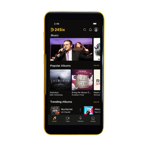 24Six Family Player 100% Kosher 64GB Streaming Device with Bluetooth and Wi-Fi (No camera, no phone)