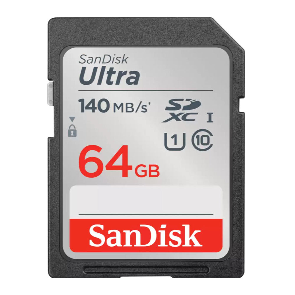 SanDisk 64GB 140 MB/s SDXC Memory Card (3-pack) with All-In-One Card Reader