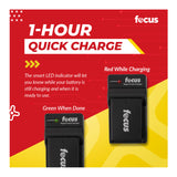 Focus Replacement Rechargeable Lithium-Ion Battery and Travel Charger for Canon NB-10L