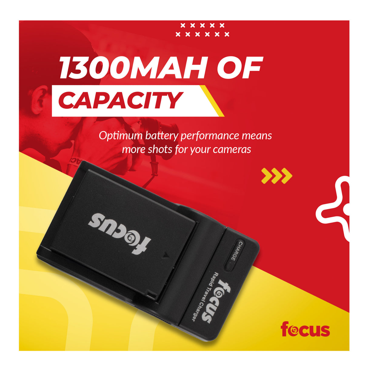 Focus Replacement Rechargeable Lithium-Ion Battery and Travel Charger for Canon NB-10L