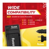 Focus Replacement Rechargeable Lithium-Ion Battery and Travel Charger for Canon NB-10L