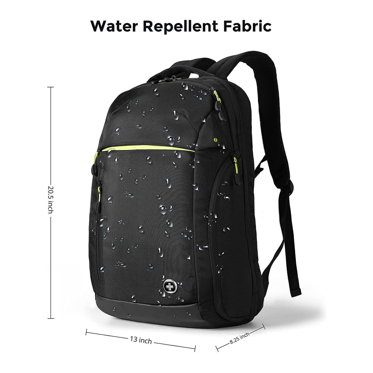 Swissdigital Java Oversized Travel Waterproof Backpack (Black)
