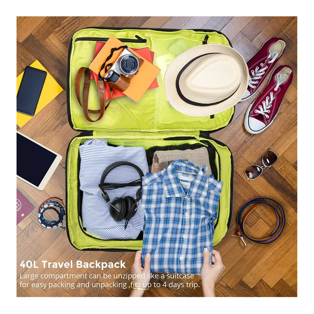 Swissdigital Java Oversized Travel Waterproof Backpack (Black)