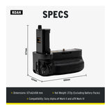 Koah Pro Vertical Battery Grip for Sony Alpha a9 Mark II and a7R Mark IV