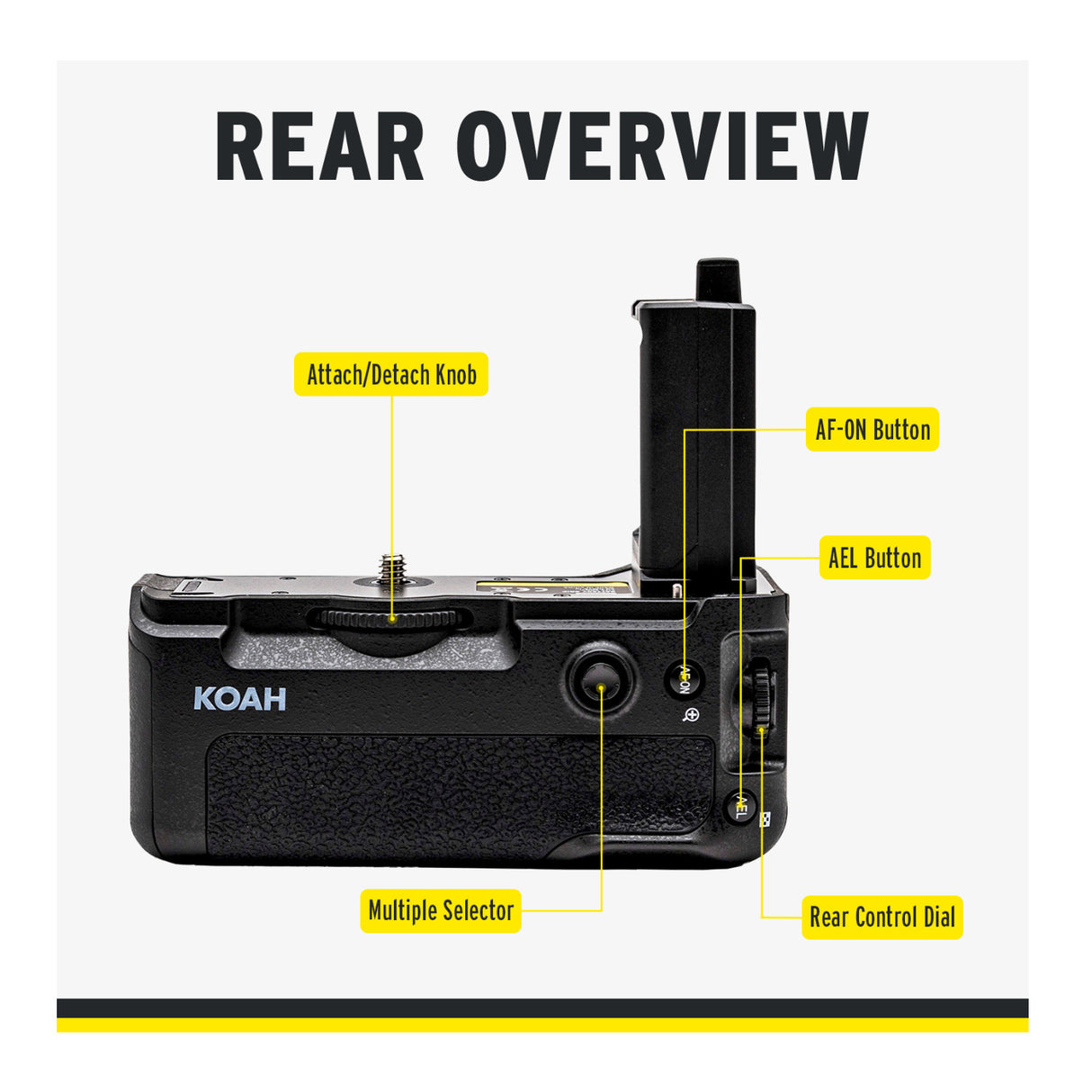 Koah Pro Vertical Battery Grip for Sony Alpha a9 Mark II and a7R Mark IV