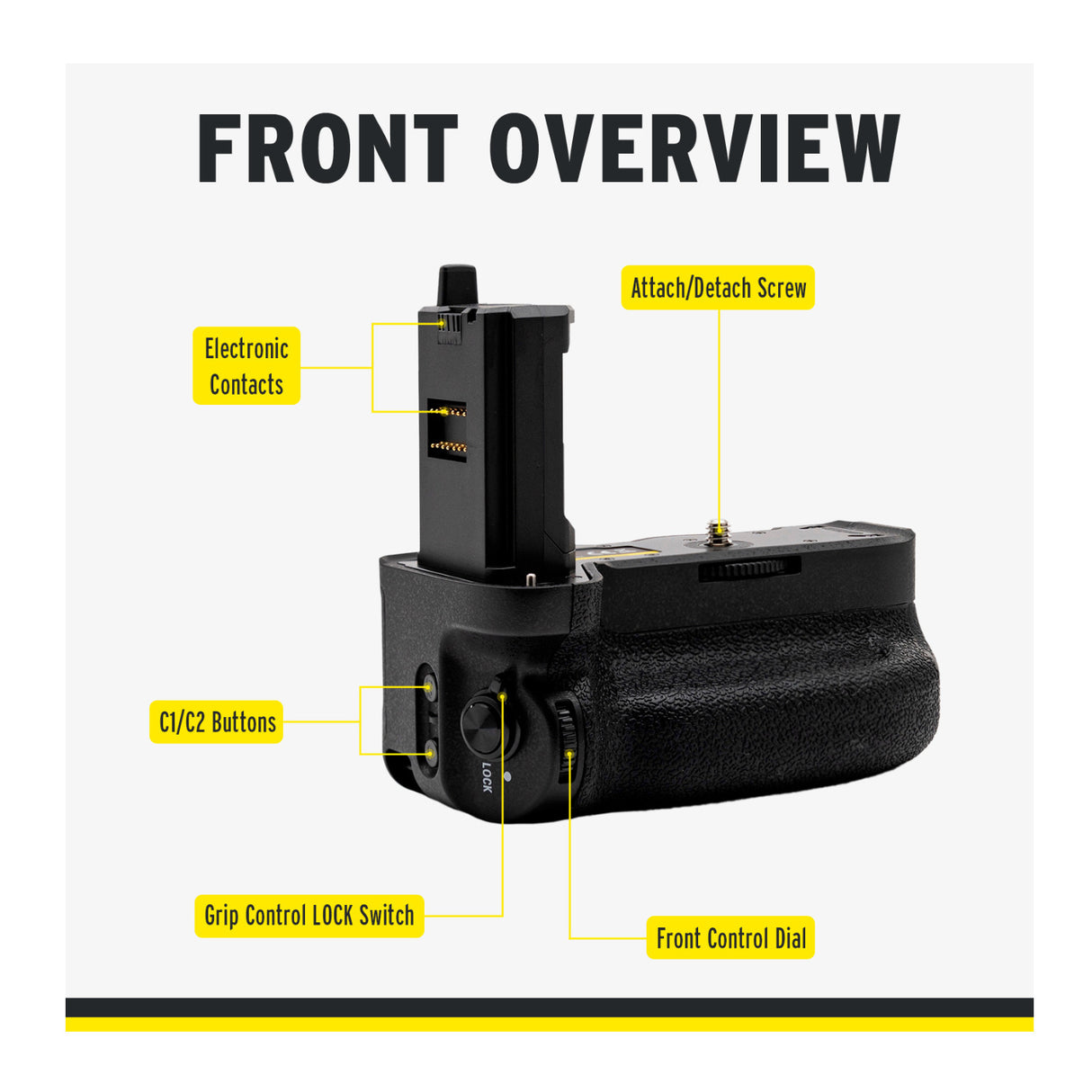 Koah Pro Vertical Battery Grip for Sony Alpha a9 Mark II and a7R Mark IV