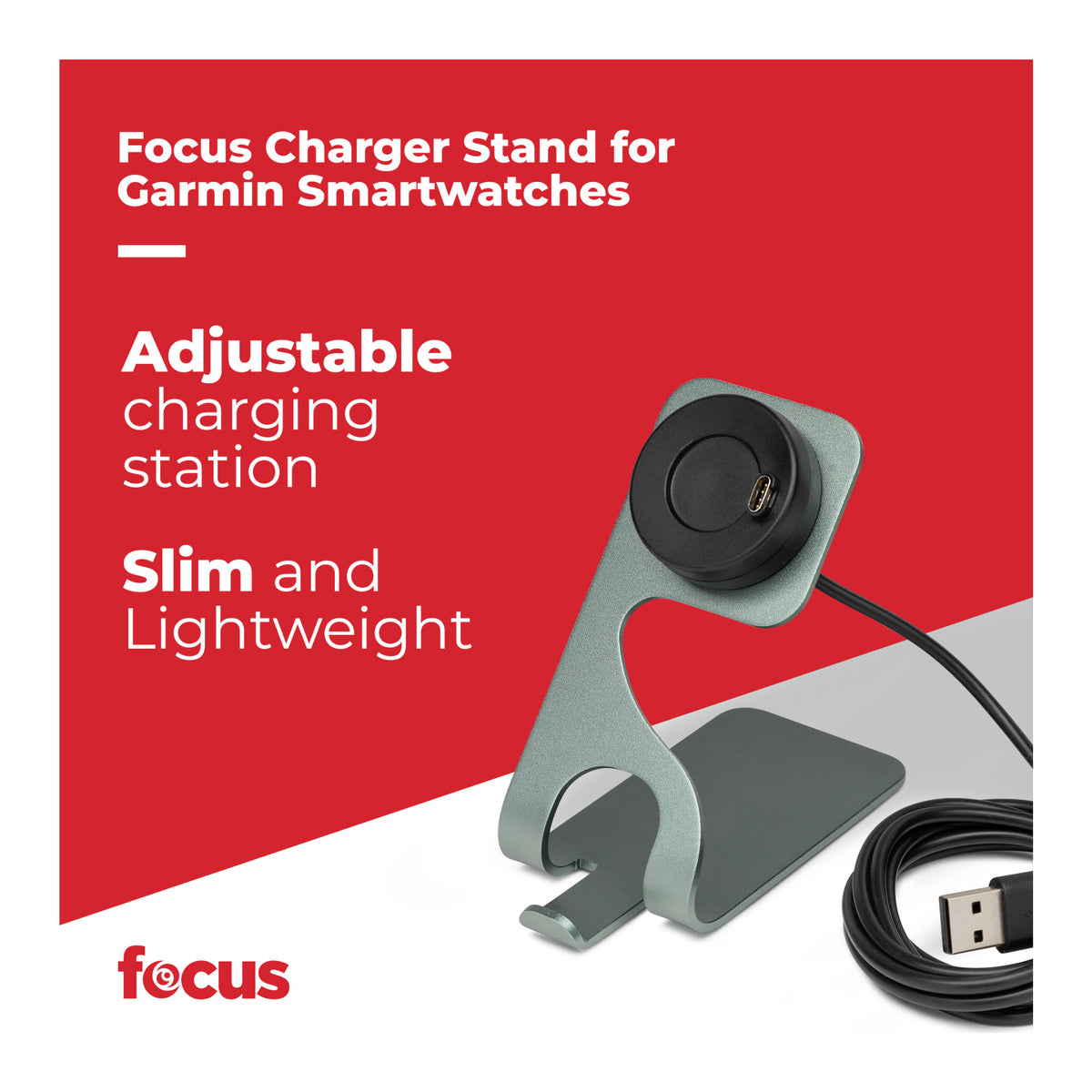 Focus Camera Portable Charger Stand and USB Charging Cable