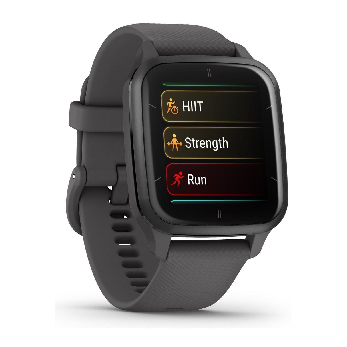 Garmin Venu Sq 2 Smartwatch (Slate) Bundle with Charger Stand Port Protector Plugs (x9)