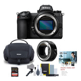 Nikon Z6II Mirrorless Camera Body with FTZ II Adapter, 64GB Card, Bag, Software and Accessories