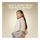 Logitech Pop Keys Wireless Mechanical Keyboard with Emoji Keys (Mist)
