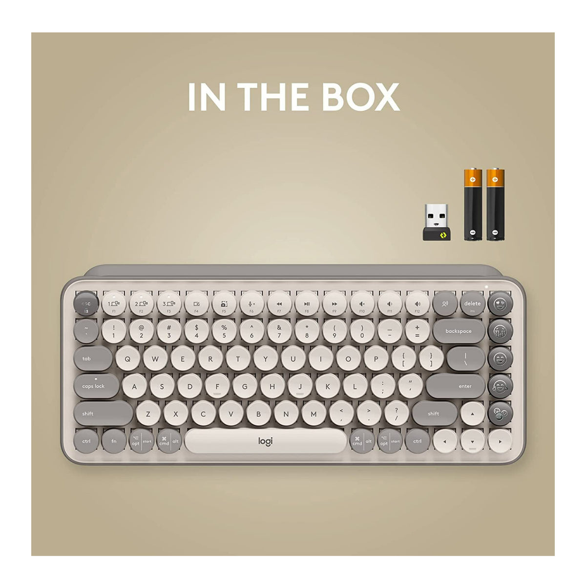 Logitech Pop Keys Wireless Mechanical Keyboard with Emoji Keys (Mist)